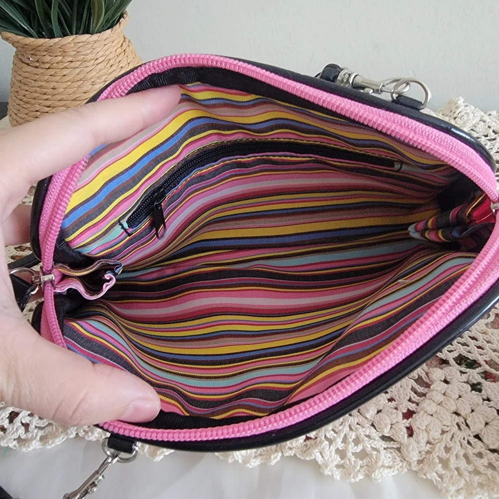 Kate Spade Pink and Blue Striped Shoulder Bag Set